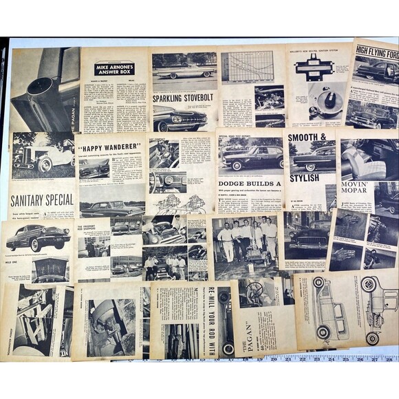 Ephemera 22 Cut Out Pages pictures articles from Custom Rodder November 1961 Vtg - Picture 1 of 2